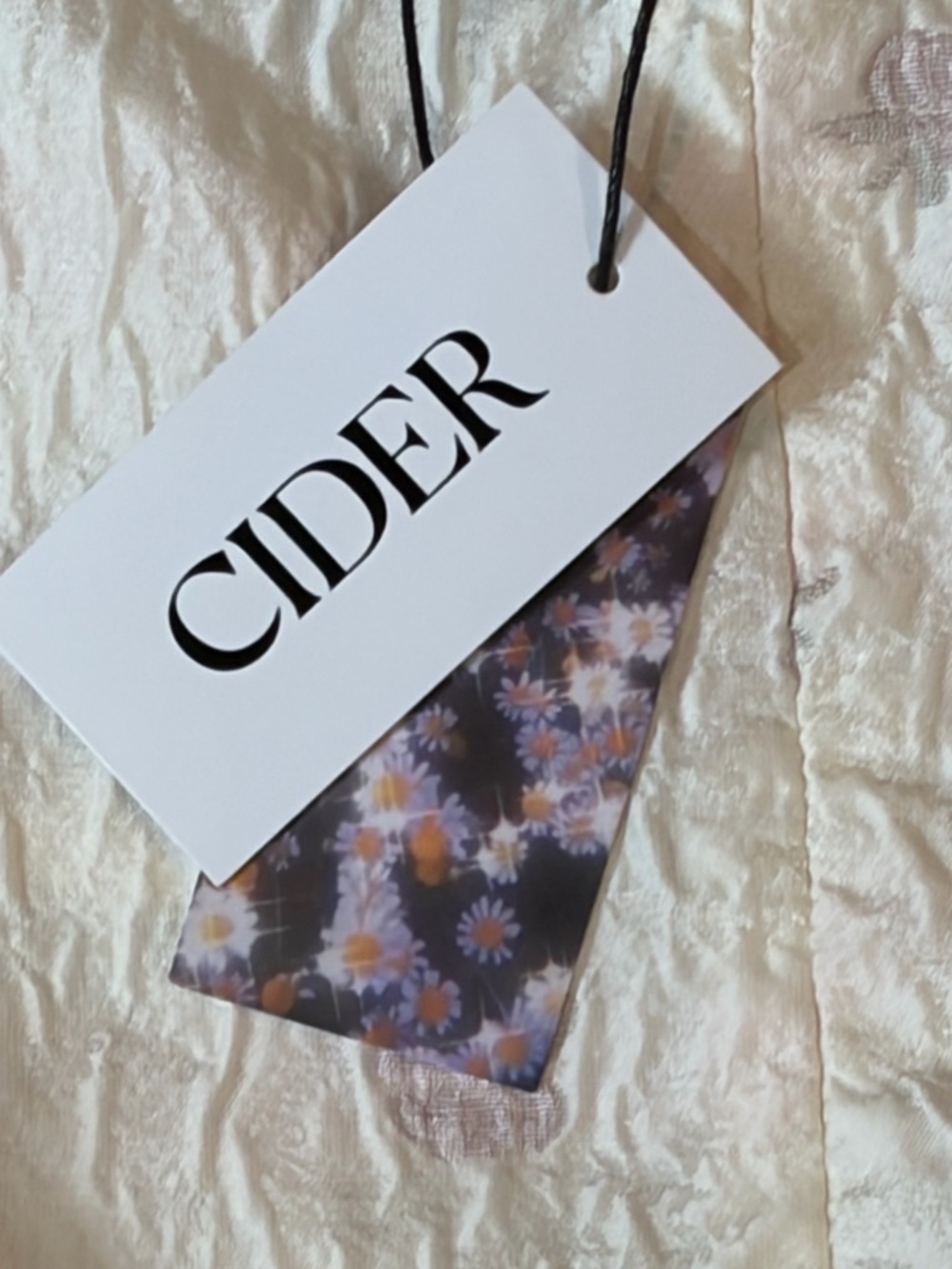 CIDER Sweetheart Floral Lace Cottagecore Babydoll Mini Dress Size S NWT - Picture 8 of 8